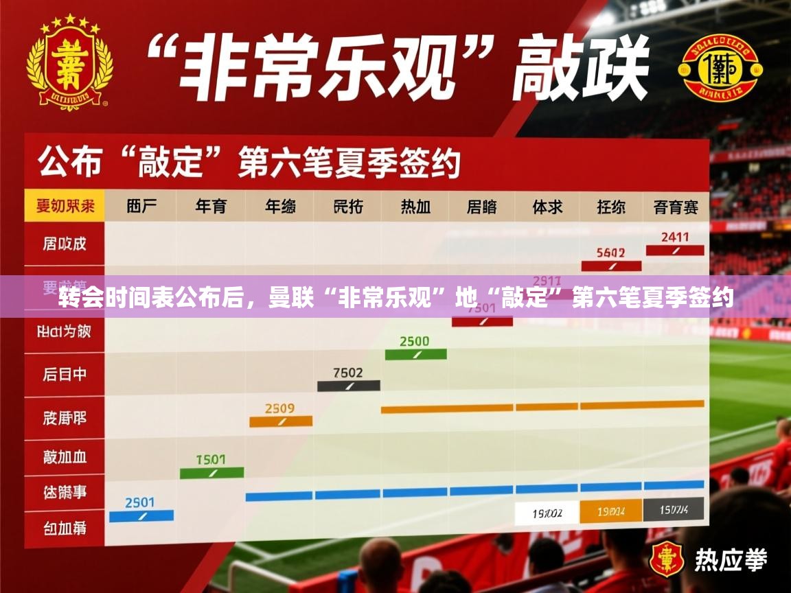 2025开云体育注册下载转会时间表公布后，曼联“非常乐观”地“敲定”第六笔夏季签约  第4张